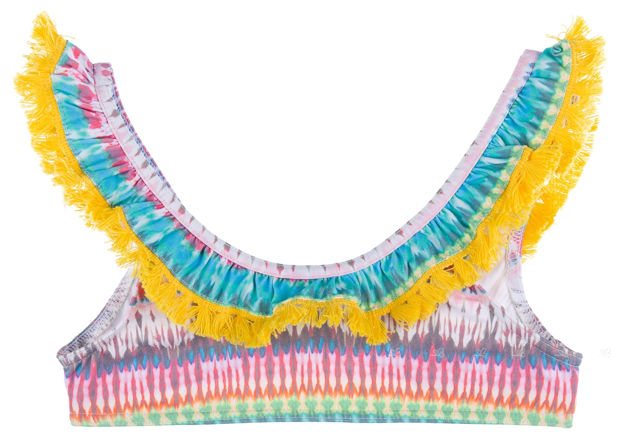Maricruz Moda Infantil Girls Tie Dye Print Bikini Ruffle Collar