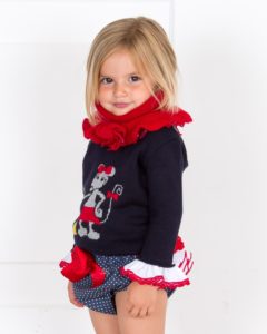CUELLO NIÑA PUNTO ROJO & LAZO DE CÉSAR BLANCO