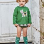 Conjunto Niño Camisa Jersey Perrito & Bombacho Verde de Eva Castro