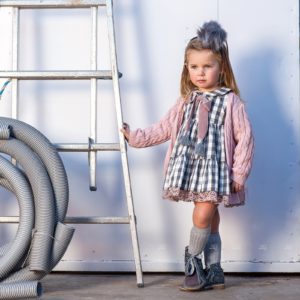 Chaqueta Midi Trenzas Rosa Palo de Rochy