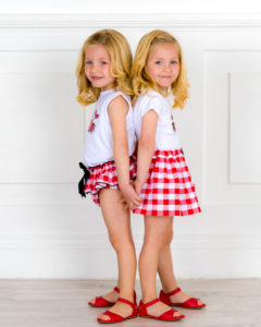 OUTFIT CONJUNTO VICHY ROJO & SANDALIA PIEL ROJA