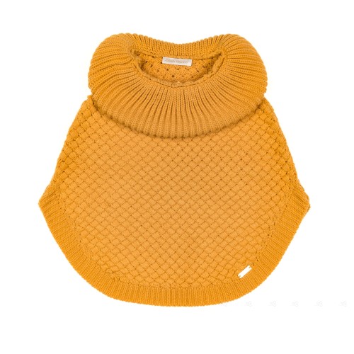 Poncho Punto Cuello Vuelto Mostaza