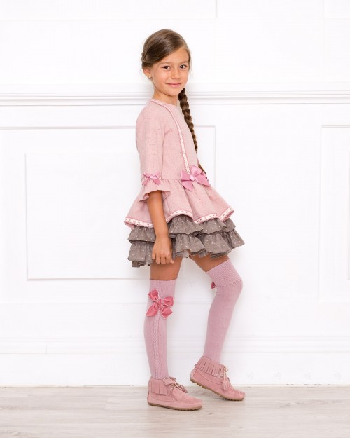 Outfit Vestido Rosa Palo Dolce Petit