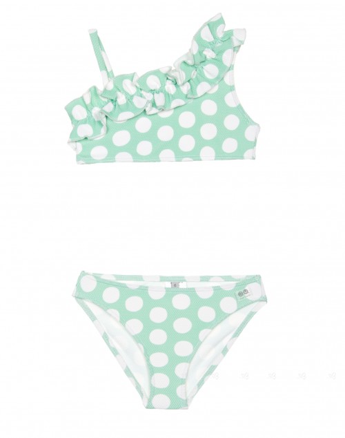 Bikini Lunares Verde & Blanco