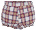Conjunto Niña Blusón Granate & Short Cuadros Volante