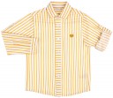 Conjunto Niño Camisa Rayas & Short Amarillo Con Cinturón