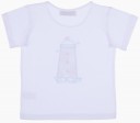 Maricruz Moda Infantil  Camiseta Niño Faro Bordado Celeste