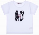  Maricruz Moda Infantil Camiseta Niño Blanca con Bordado Botas Fútbol Estampado Cebra