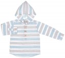 Sobrecamisa Niño Capucha Rayas Azul Gris 