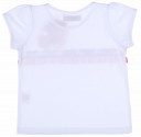 Maricruz Moda Infantil  Camiseta Niña Blanca con Estampado Cebra & Tul Rojo