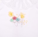 Camiseta Flores Bordadas & Puntila Blanco 