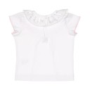 Conjunto Bebé Camiseta Blanco & Braguita Plumeti Floral 