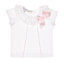 Conjunto Bebé Camiseta Blanco & Braguita Plumeti Floral 