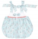 Kauli Vestido Niña Estampado Globos Celeste