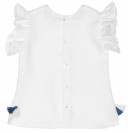 Conjunto Bebé Blusa Blanco & Short Vichy Azul