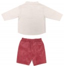 Conjunto Niño 3 Piezas Beige & Granate