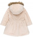 Foque Abrigo Capucha Pelo Sintético Beige 
