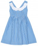 Baby Yiro Vestido Niña Vichy Azul Blanco