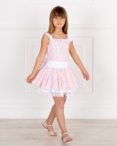 Badum Badero Vestido Niña Talle Bajo Estampado Liberty Rosa & Maxi Lazada Blanca