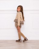 Short Bombacho Terciopelo Beige