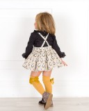 Outfit Niña Conjunto Pingüinos & Botines Glitter Negro