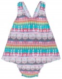 Bañador Bebé Estampado Tie-dye con Volantes & Borlas Multicolor