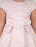 Abel & Lula Vestido Niña Tablas & Jacquard con Flores Rosa Empolvado 