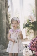 Vestido Niña Estampado Floral Beige