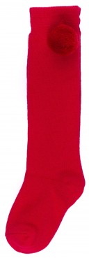 Calcetines Pompón Rojo