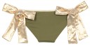 Bikini Espalda Cruzada Dorado & Verde Militar
