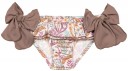 Culetín Estampado Floral Volantes & Lazos Topo