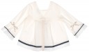 Blusa Niña Manga Larga Blanco Crudo