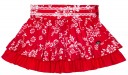 Conjunto Blusa Blanco & Falda Estampado Floral Rojo 