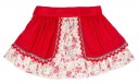 Conjunto Camiseta Decorada & Falda Volantes Floral Rojo 