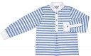 Camisa Polera Niño Rayas Azul Blanco