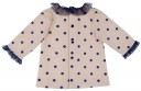 Conjunto Bebé Niña Vestido Evasé Braguita & Capota Lunares Beige