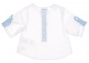 Camisa Bebé niño Blanco Azul Celeste