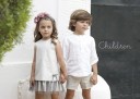 Eve Children Conjunto Niño Camisa Crudo & Short Gris