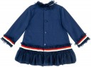 Dolce Petit Baby Girls Navy Blue Padded Jacket with Synthetic Fur 