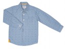 Camisa Niño Vichy Azul & Motas Ocre