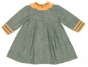 Vestido Tweed Verde & Mostaza Colección Irlanda