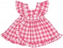 Vestido Niña Vichy Rosa Volantes