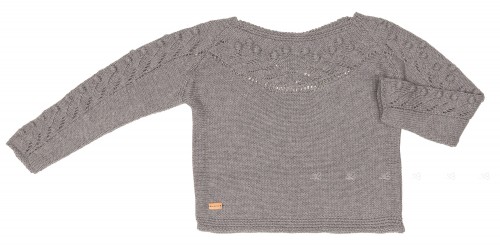 Grey Tassels & Braid Knitted Sweater