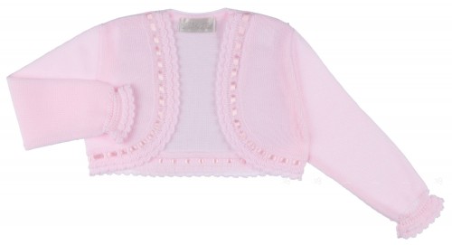 Baby Girls Pink Knitted Bolero Cardigan