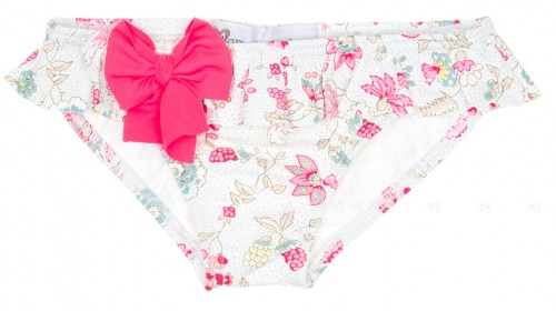 Colourful Bikini Bottoms with pink bow