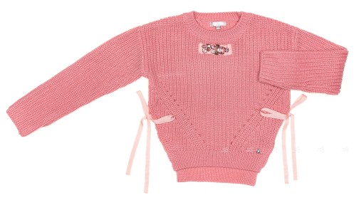 Girls Pink Knitted Sweater