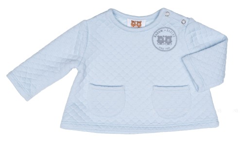 Baby Light Blue Quilted Sweatshirt