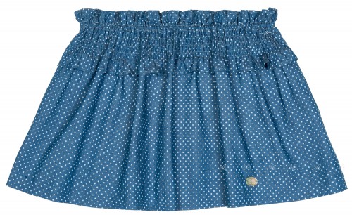 Girls Blue & white Polka Dot Skirt
