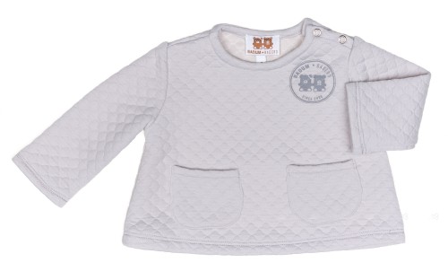 Baby Soft Gray Quilted Sweatshirt