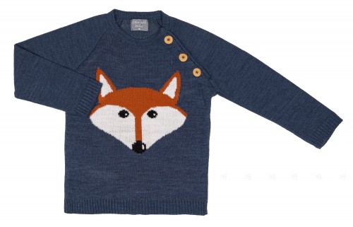 Boys Blue Fox Sweater